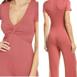 L Space Jasmine Jumpsuit V-neck In Brick NWT